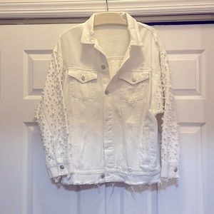 Sunset + Spring Denim Embellished Jacket